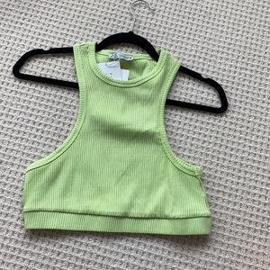 NEW WITH TAGS!! Green crop top